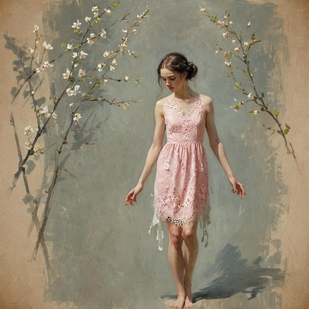 Enchanting Fantasy Scene with Painterly Brushwork