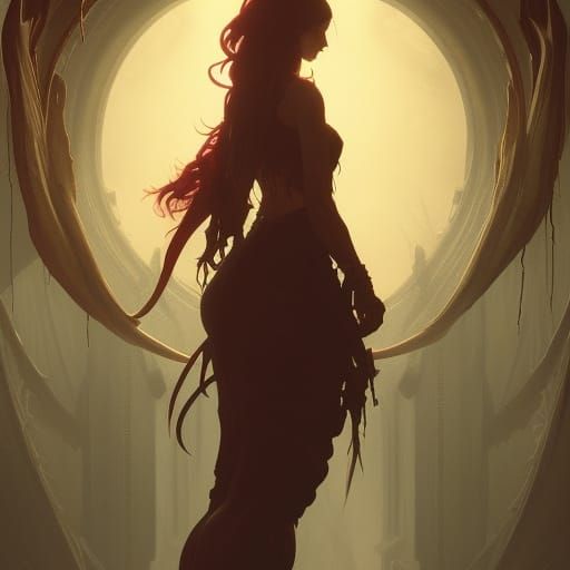 Detailed Demon Tail in Dark Fantasy Style