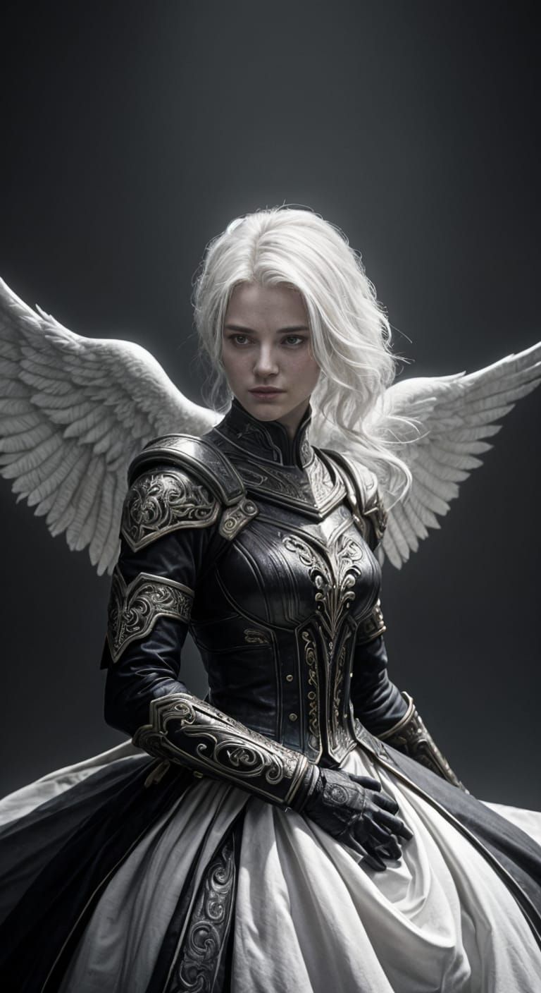 Conjoined Demon and Angel in Film Still