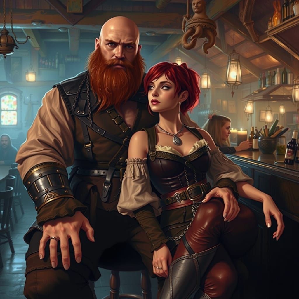 A Rugged Couple Finds Solace in Tavern's Warmth