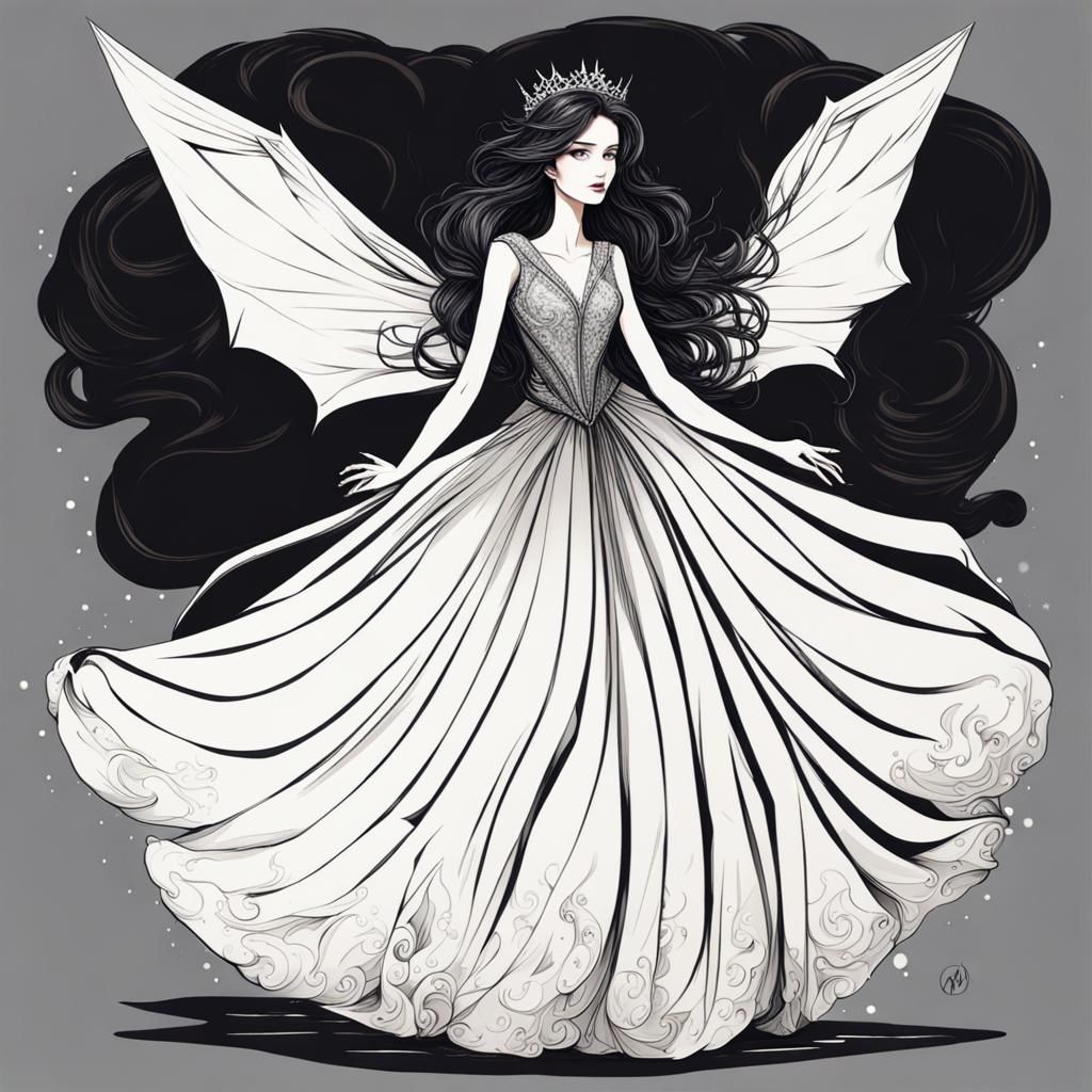 "Imagina una hada madrina oscura y diabólica, que personifica la esencia de los cuentos de hadas oscuros. Su presencia e...