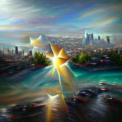 City of Stars in Hyperrealistic 3D