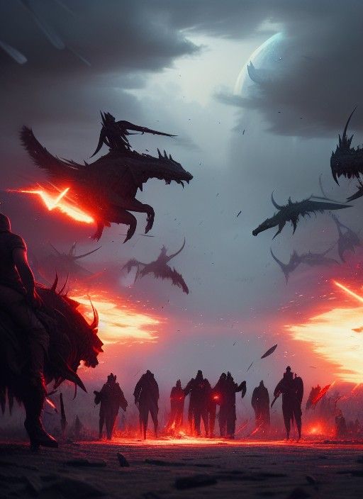 Epic Final Battle: Hyperrealistic Concept Art