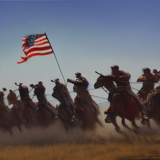 Flag in Oil Painting Style by James Gurney