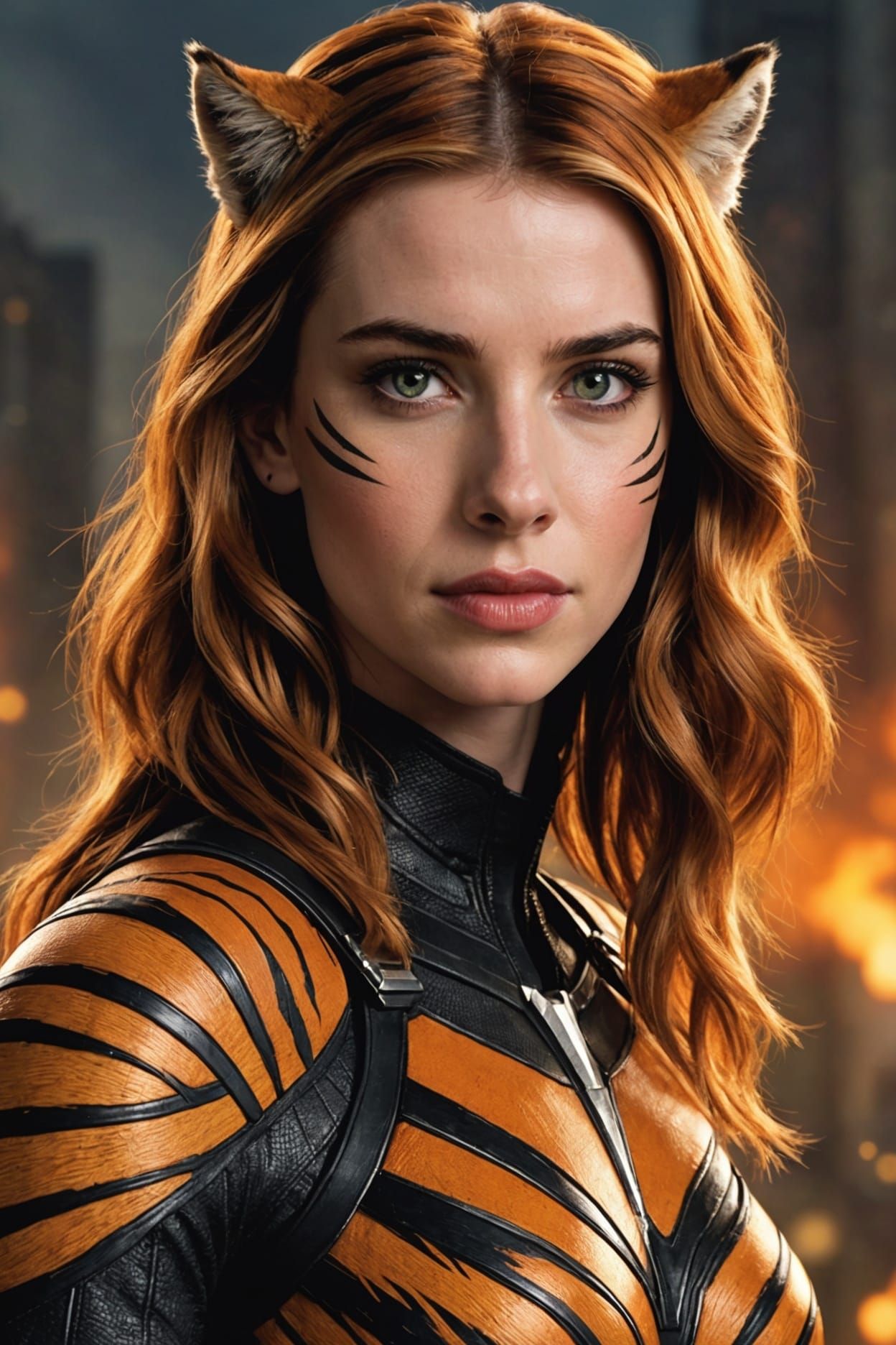 Tigra the Were-Woman: Cinematic Marvel Avenger Portrait