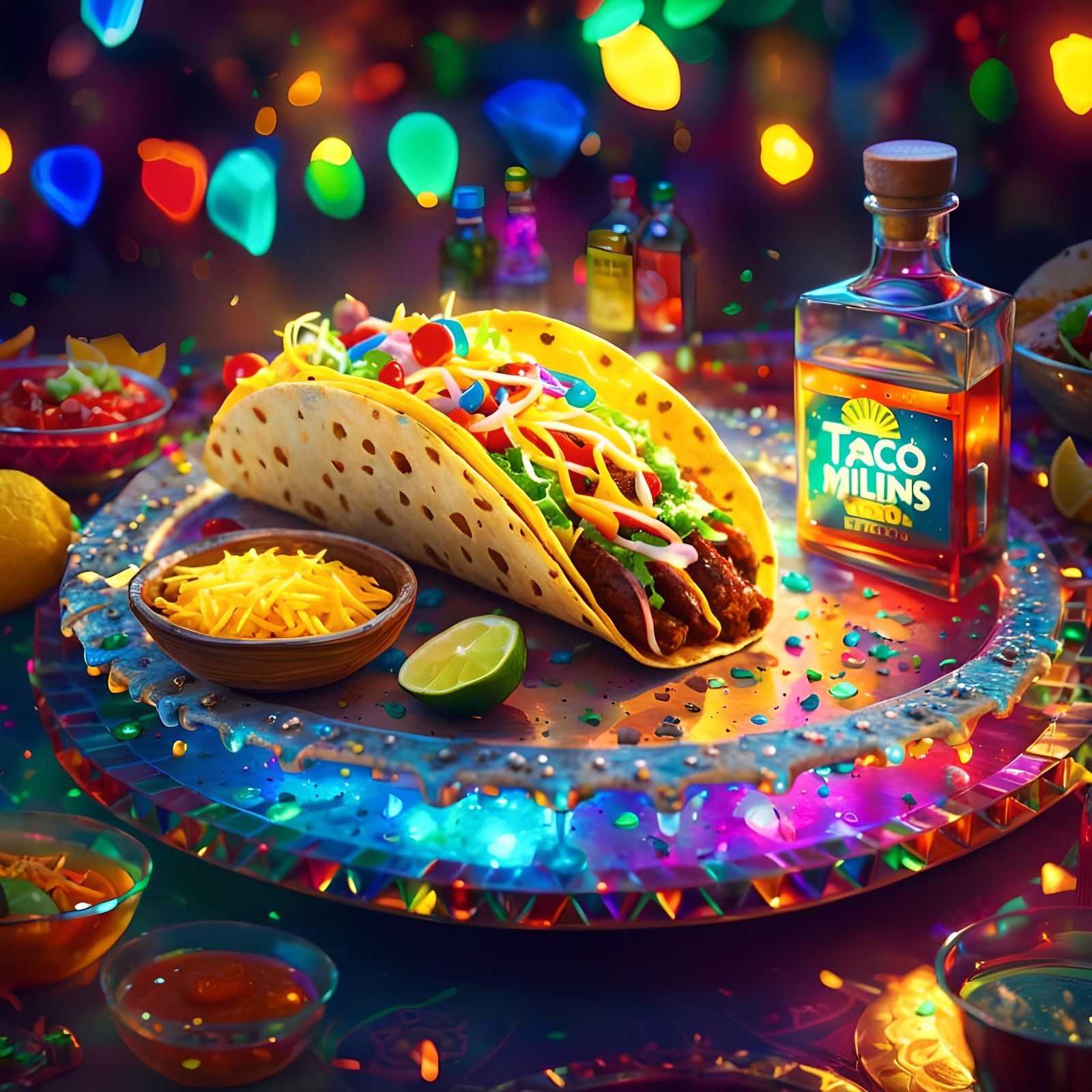 Delicious Taco Still Life in Photorealistic Style