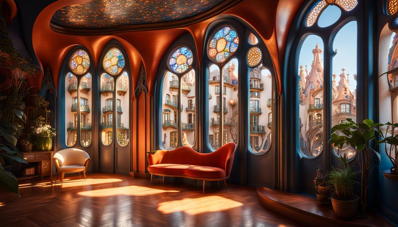 Gaudí-Inspired Interior Design Render in Unreal Engine