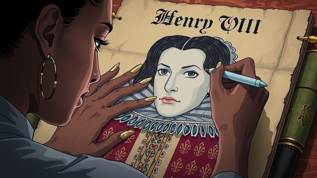 Manga-Inspired Portrait of Henry VIII