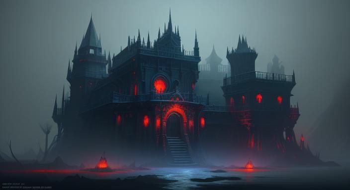 Scary Cupcake in Dark Fantasy Surrealism