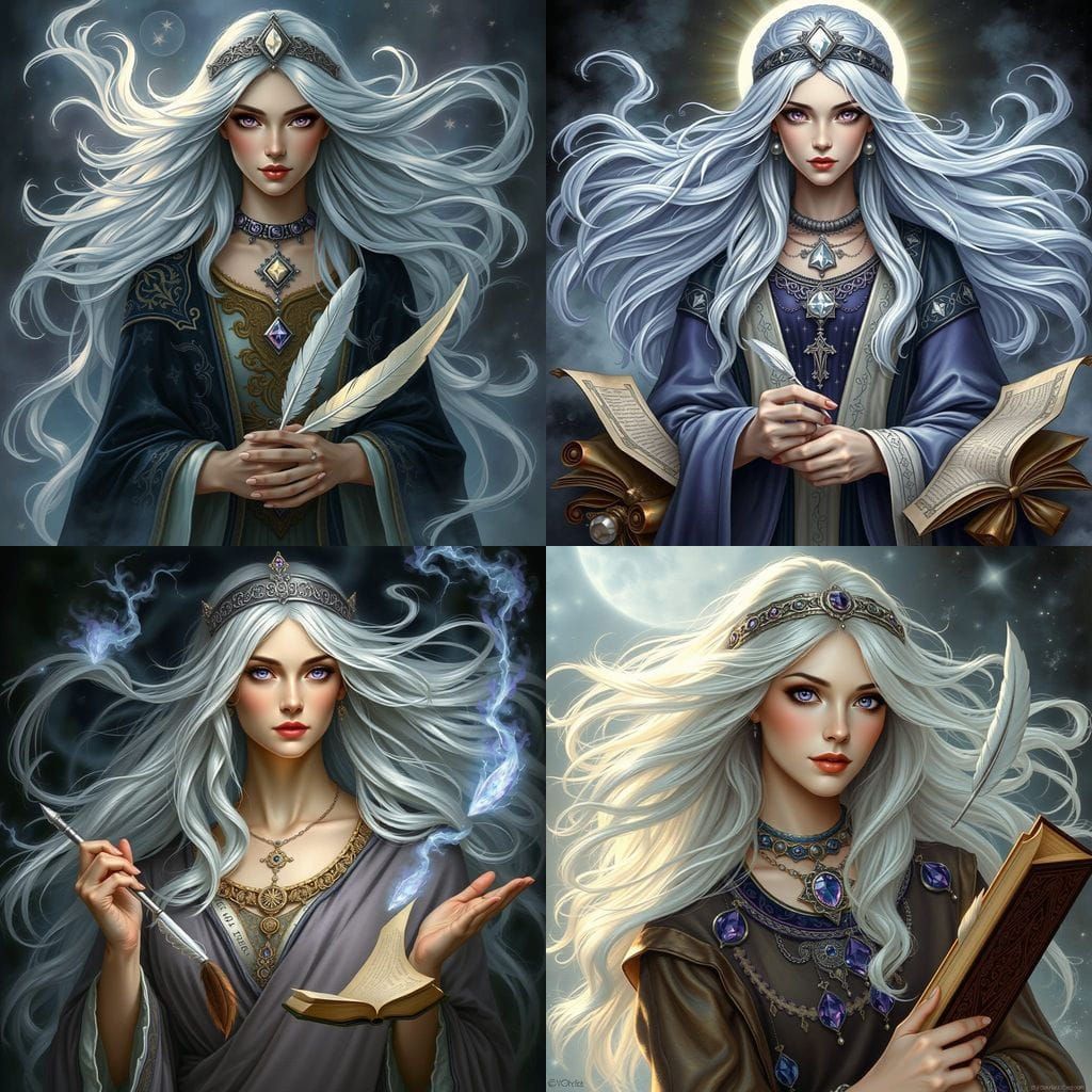 Celtic Fairy Queen in Pre-Raphaelite Style