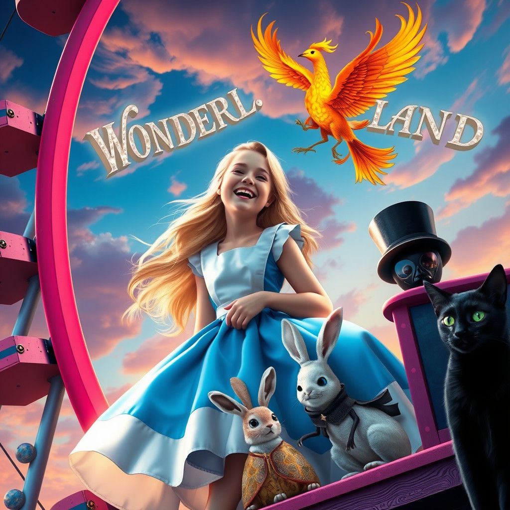 Alice in Wonderland on Ferris Wheel with Phoenix