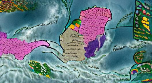 Futuristic Map of Yucatan Peninsula, 2133