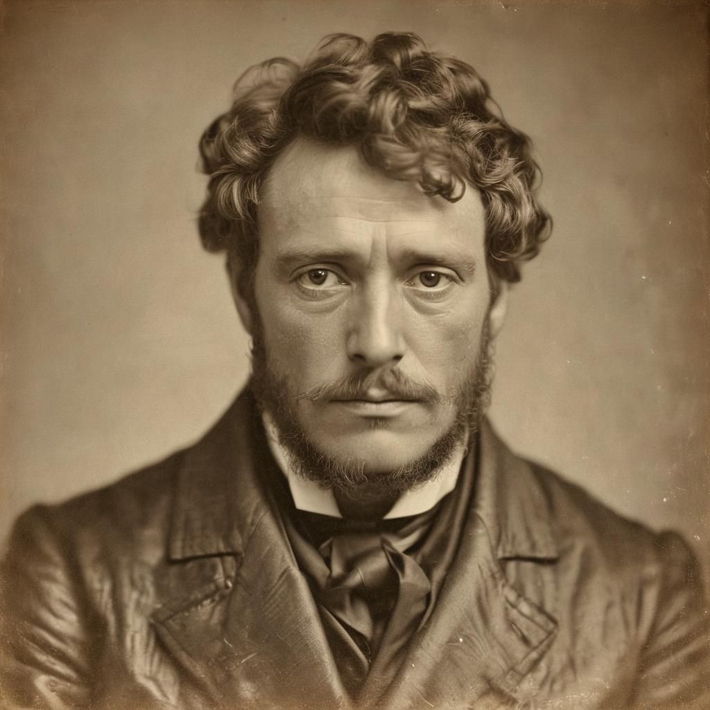 Daguerreotype Portrait of Robert Cornelius in Sepia Tone