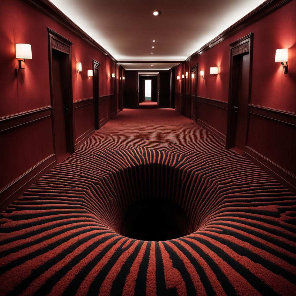 Optical Illusion Carpet Creates Hell Hole