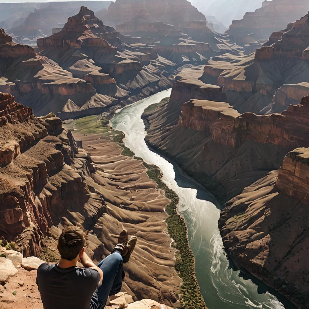 Grand Canyon Vista with Colorado River