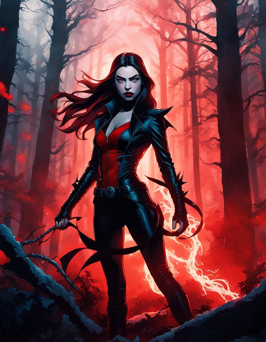 Satana Hellstrom in Dark Fantasy Comic Art