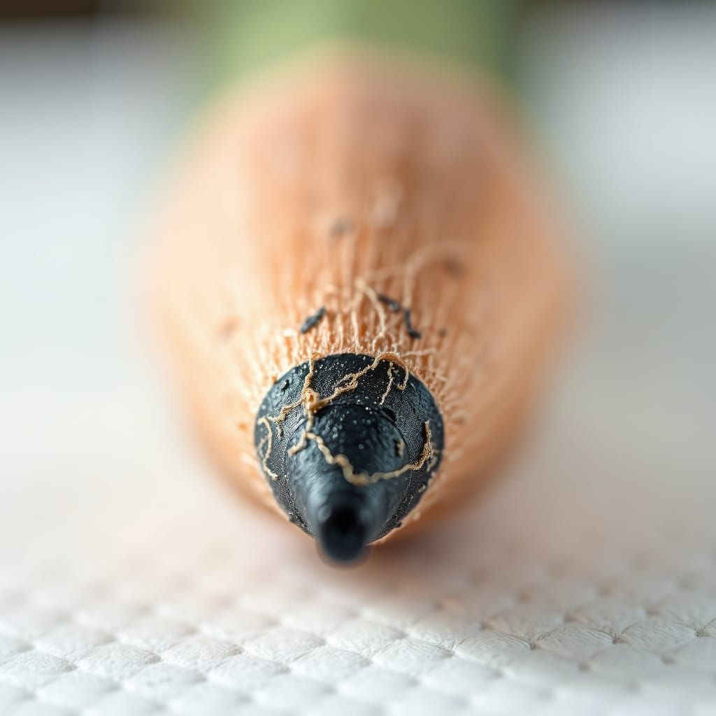 Macro Photograph of a Sharpened Pencil Point