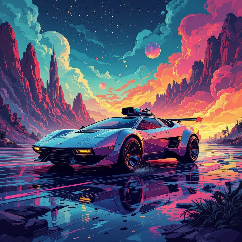 Vibrant Vector Art Splash Screen for Media Production