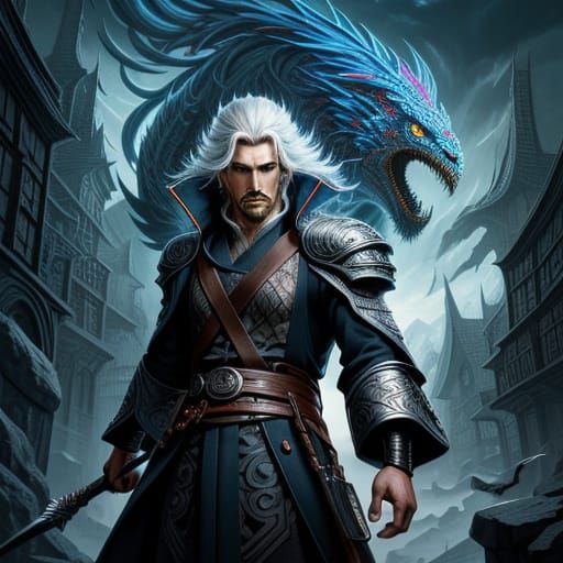 Thunder God's Apprentice in Whimsical Fantasy Art