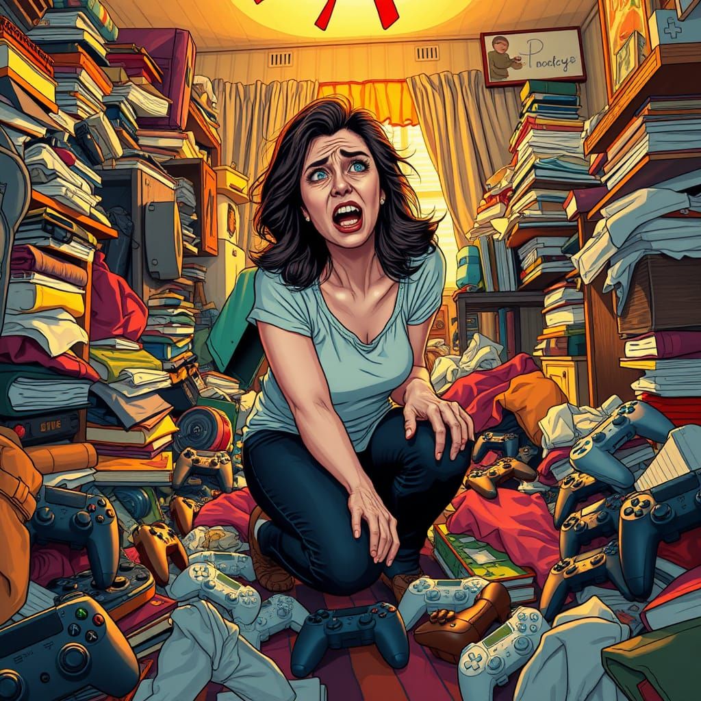 Mother Tries to Tame Teenage Son's Messy Room