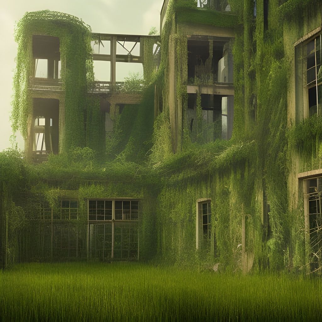 Dystopian City Reclaimed by Nature