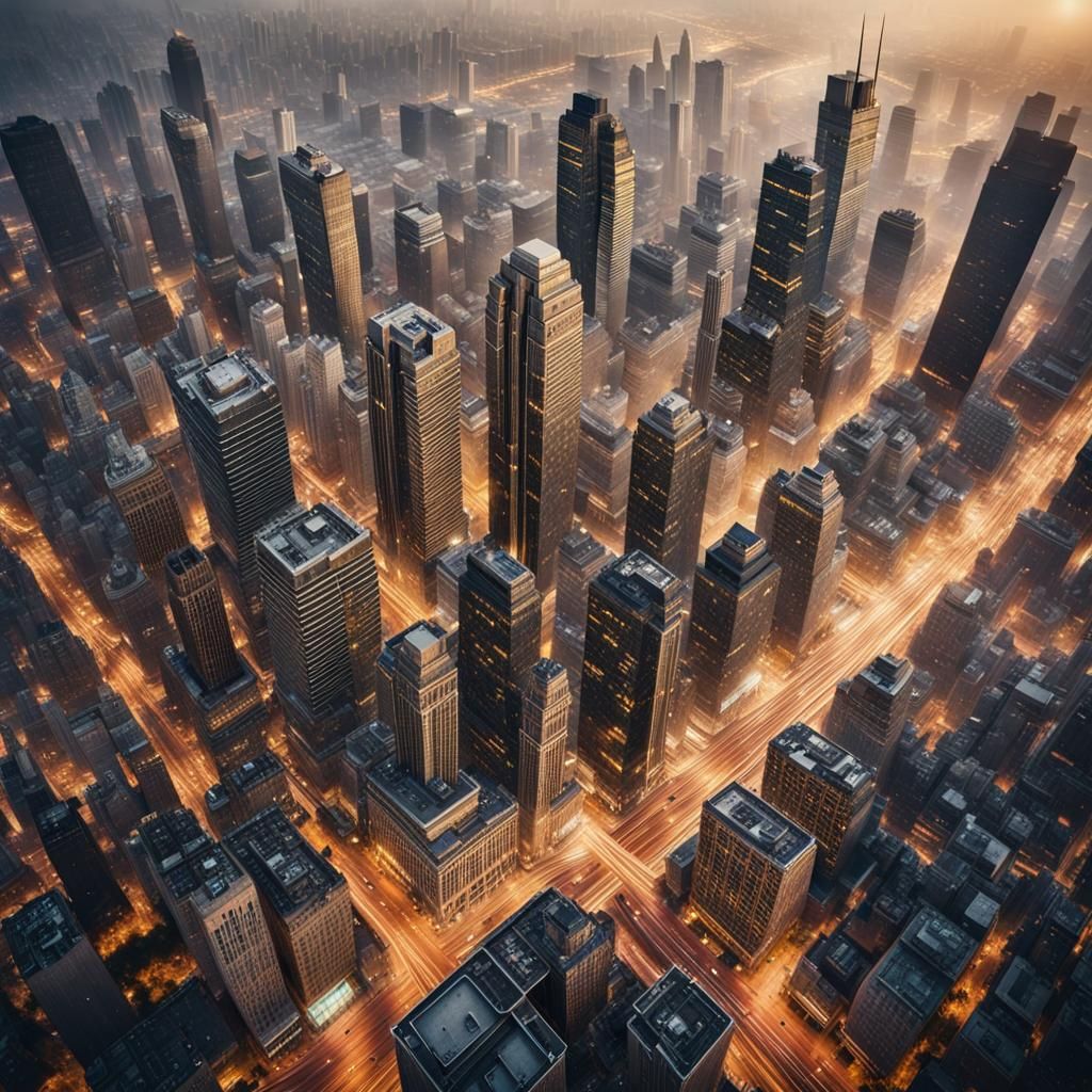 Surreal Metropolis Soars in Cinematic Cityscape with HDR Pho...