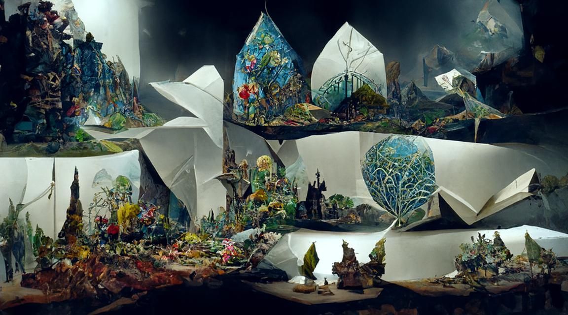 Alice in Wonderland Paper World: Surreal Digital Art
