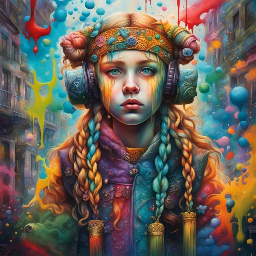 Surreal Scottish Fairytale: Young Girls in Graffiti Art