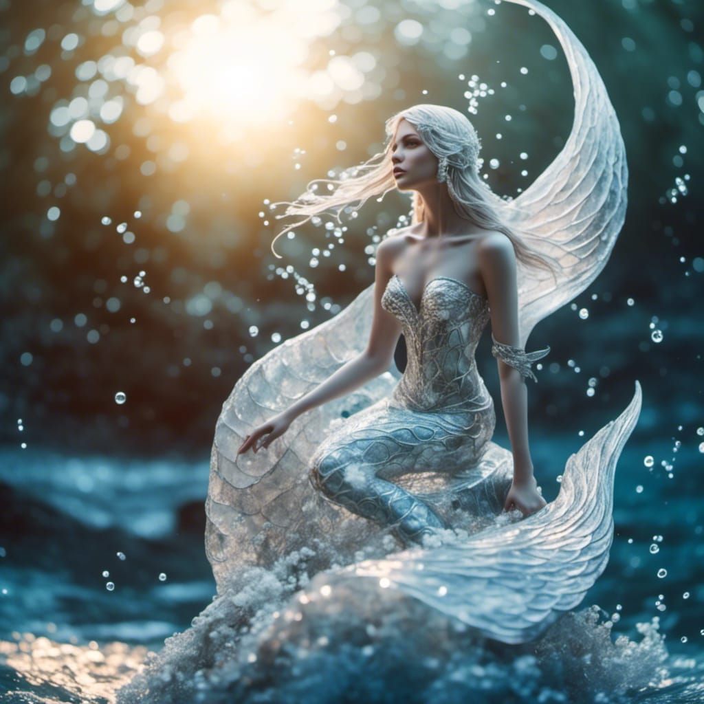 Fantastical Mermaid Portrait with Intricate Detail