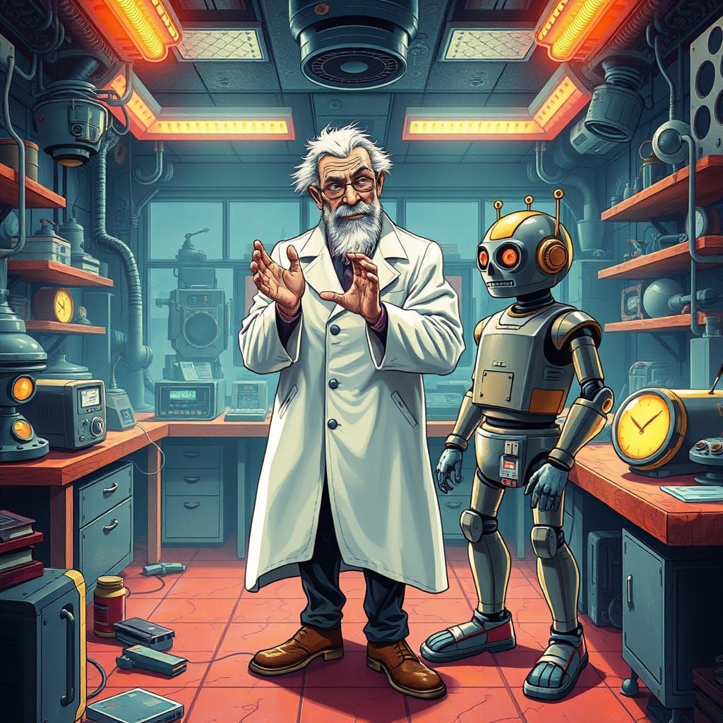 Evil 1930s Science Fiction Lab Scene