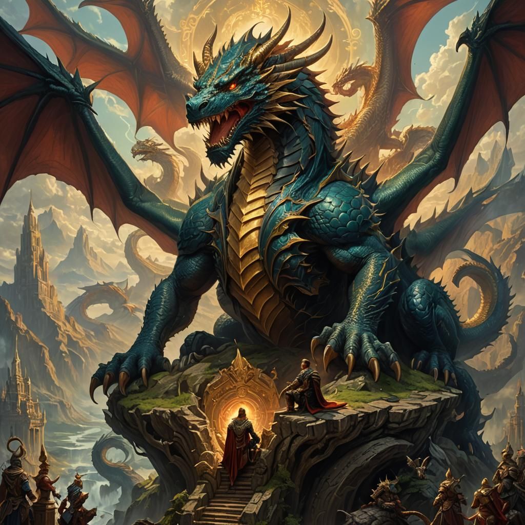 Man Rides Dragon: Epic Fantasy Art