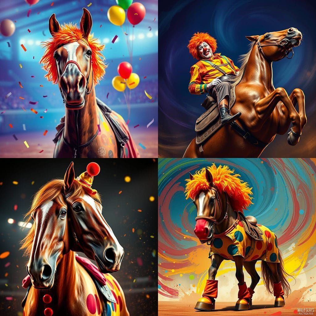 Rodeo Horse in Clown Disguise