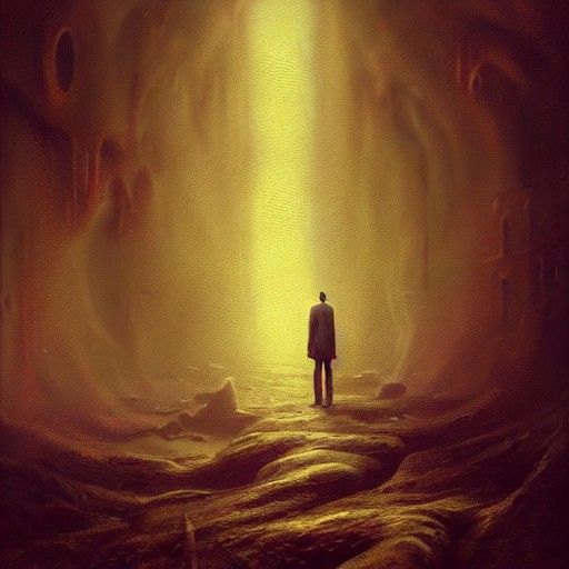 Sinister Self-Portrait with Eldritch Creatures