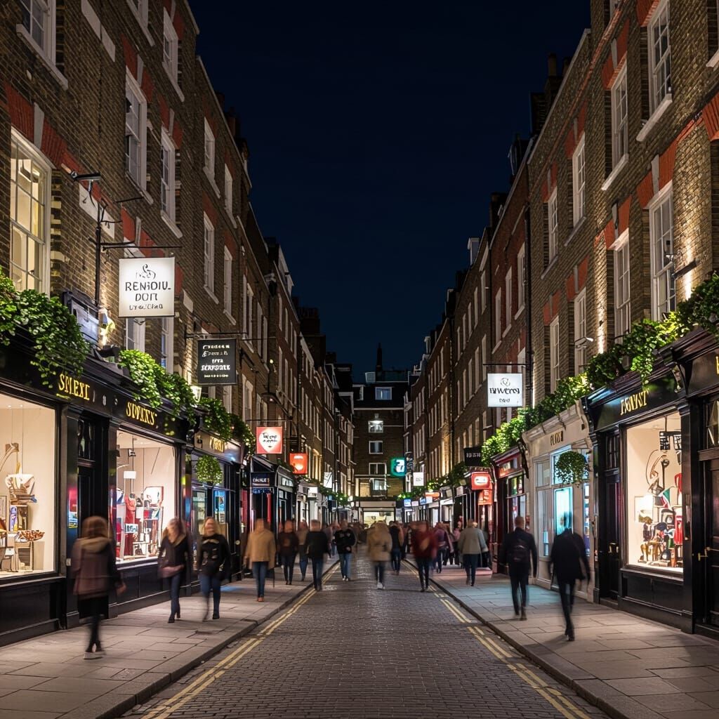 Soho London at Night