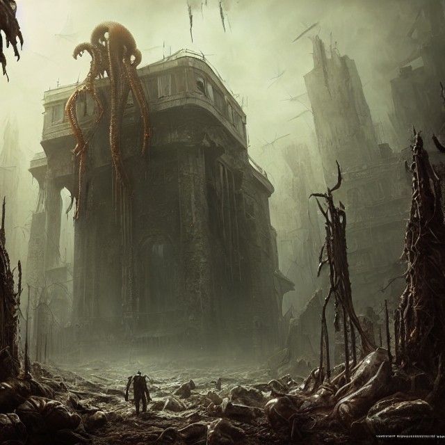 Dark Post-Apocalyptic World Ruined by Elder God