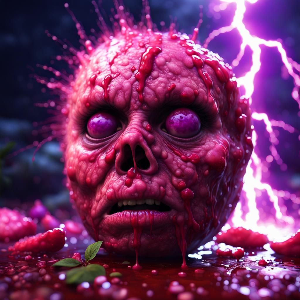 Violent Lightning Strikes Pink Zombie Guava