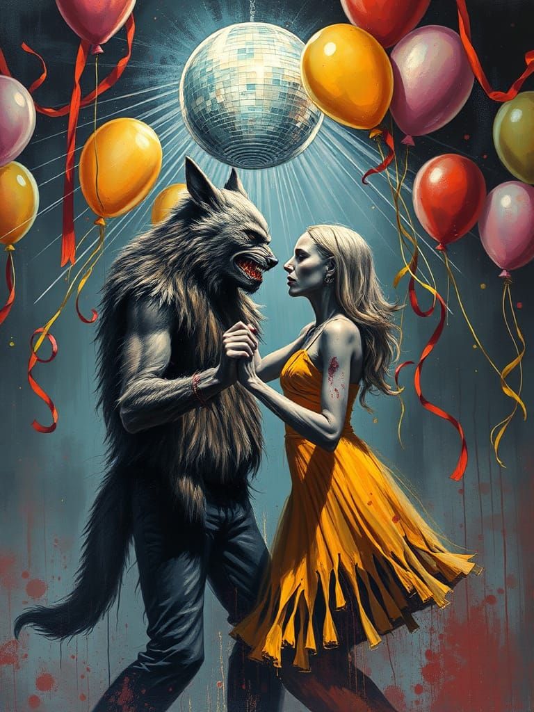 Werewolf and Zombie Disco Dance Party