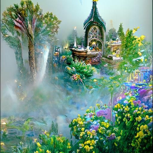 Ethereal Fantasy Landscape in Luminist Style