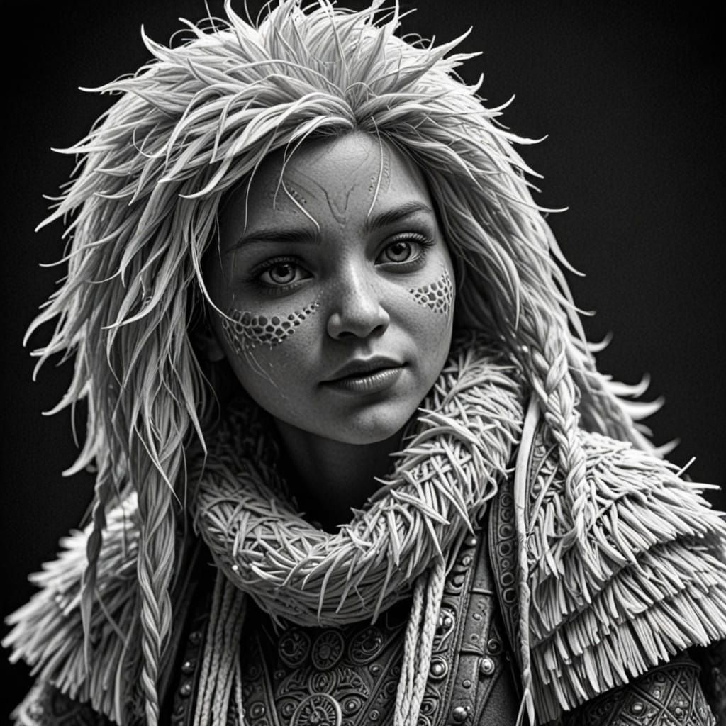 Eskimo Hadow Puppets in a Monochromatic Fantasy Realm