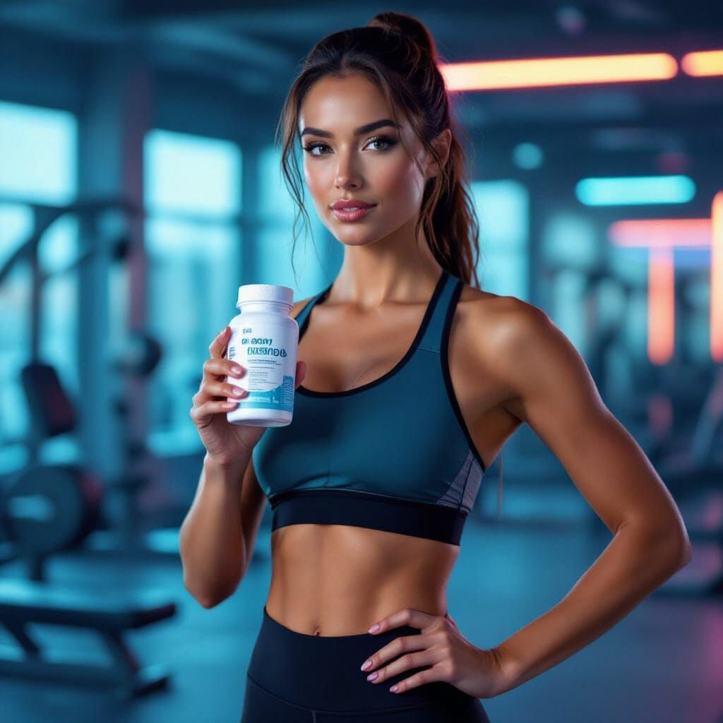 Leanova Slimming Tablets Ad: Futuristic Fitness Aesthetic