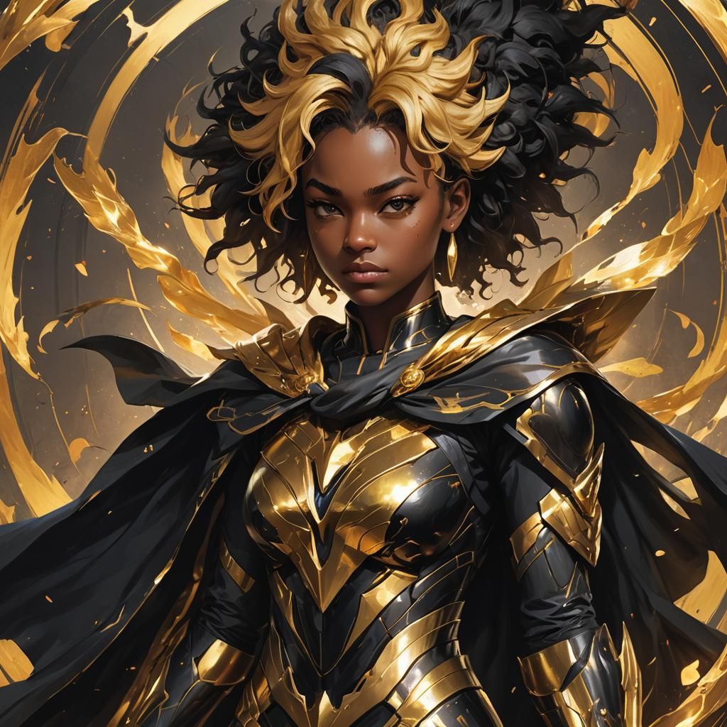 Super Saiyan Girl in Phoenix Suit, Digital Art