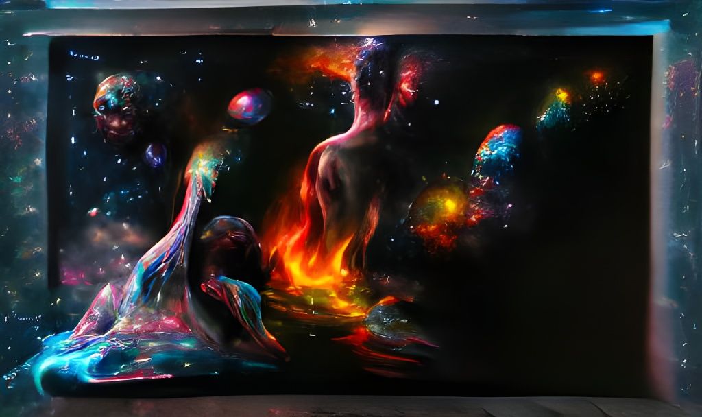 Heat Death of the Universe: Cosmic Oil Painting