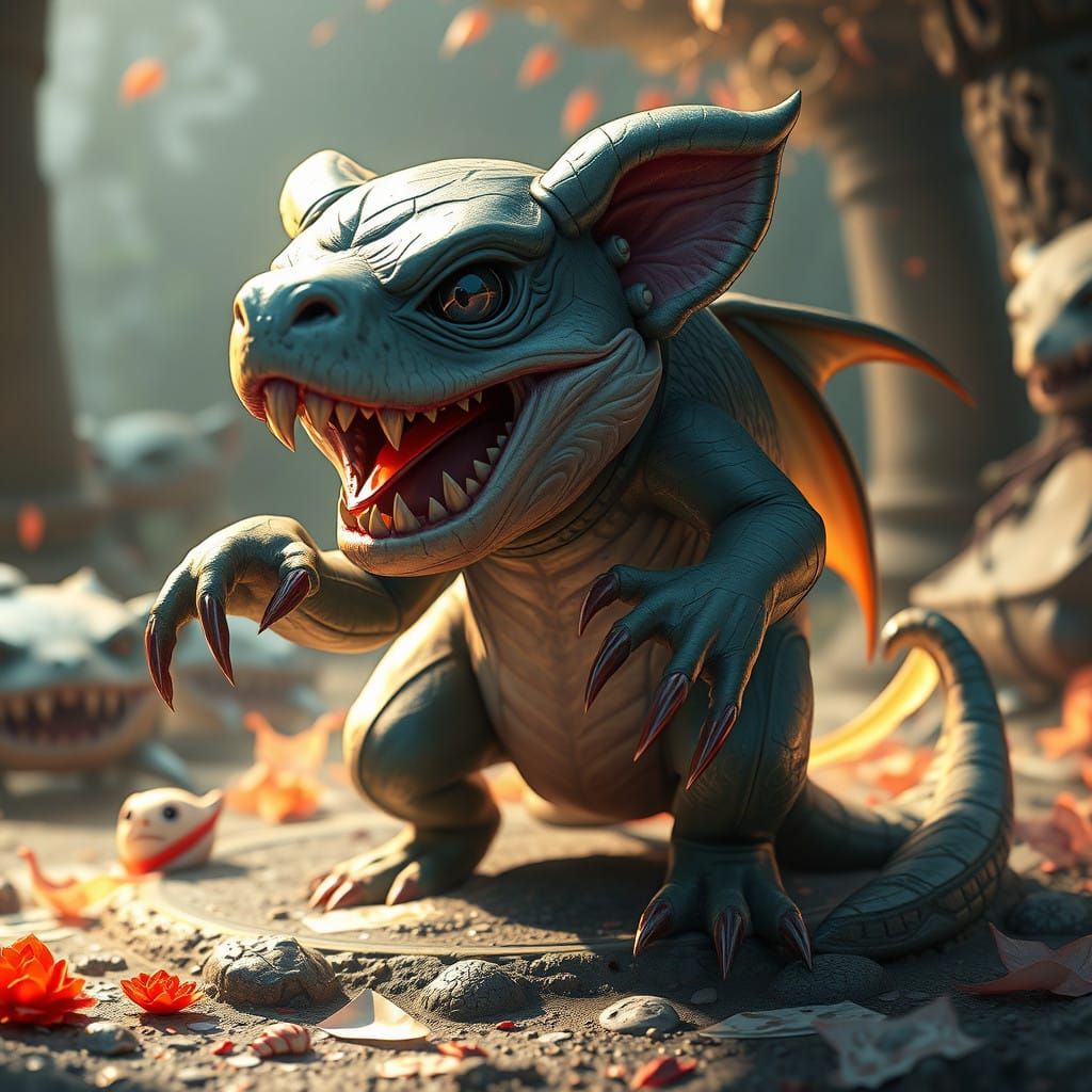 Cyberpunk Chupacabra Concept Art in 8k Resolution