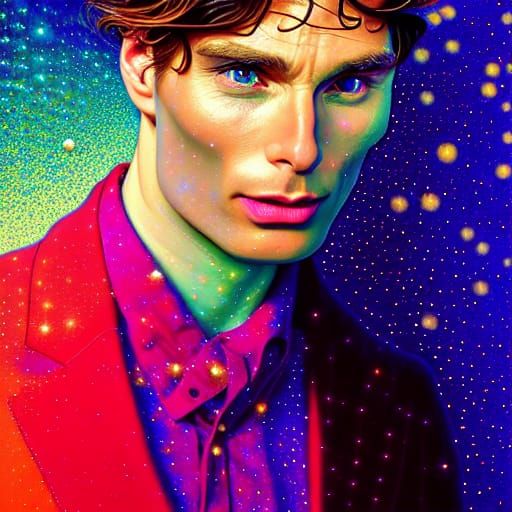 Sparkling Portrait of a Detailed Face as Oil Painting