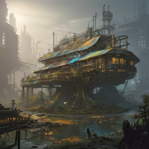 Industrial mechanical treehouse