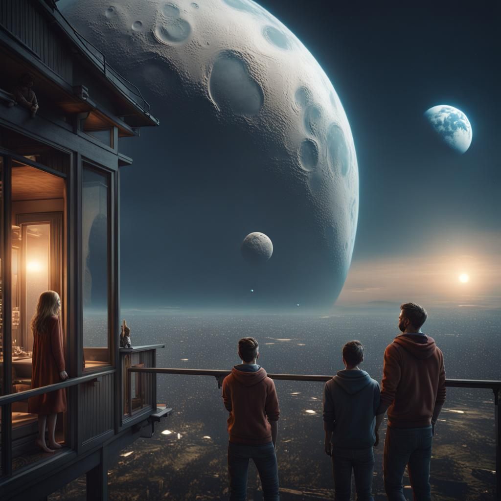 Earthrise from the Moon: Glass Houses in Space