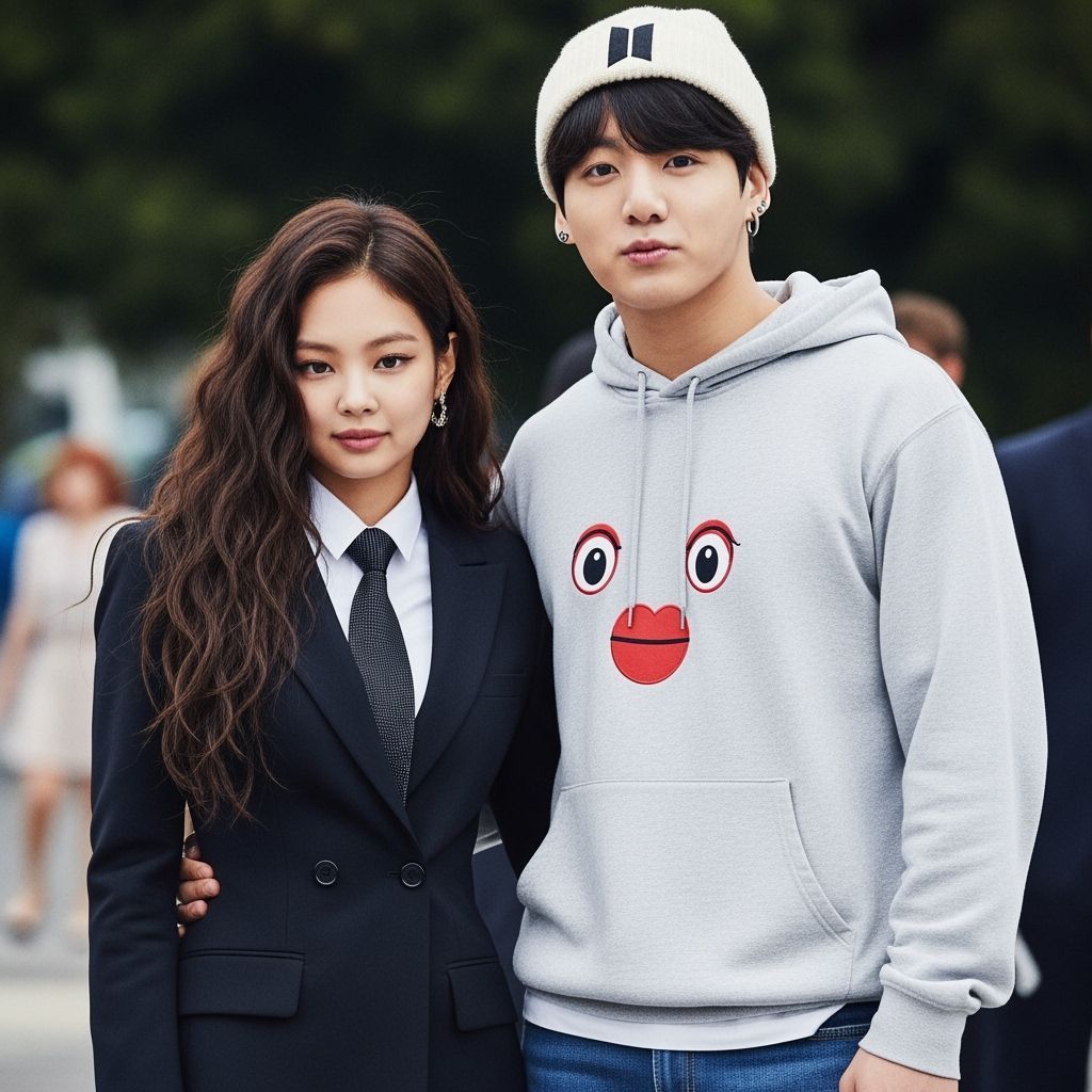 Kim Jennie and Jeon Jungkook: Candid Photo in LA