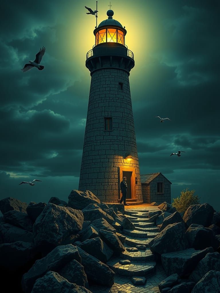 Lighthouse Keeper's Secret: Silhouette Animation Style