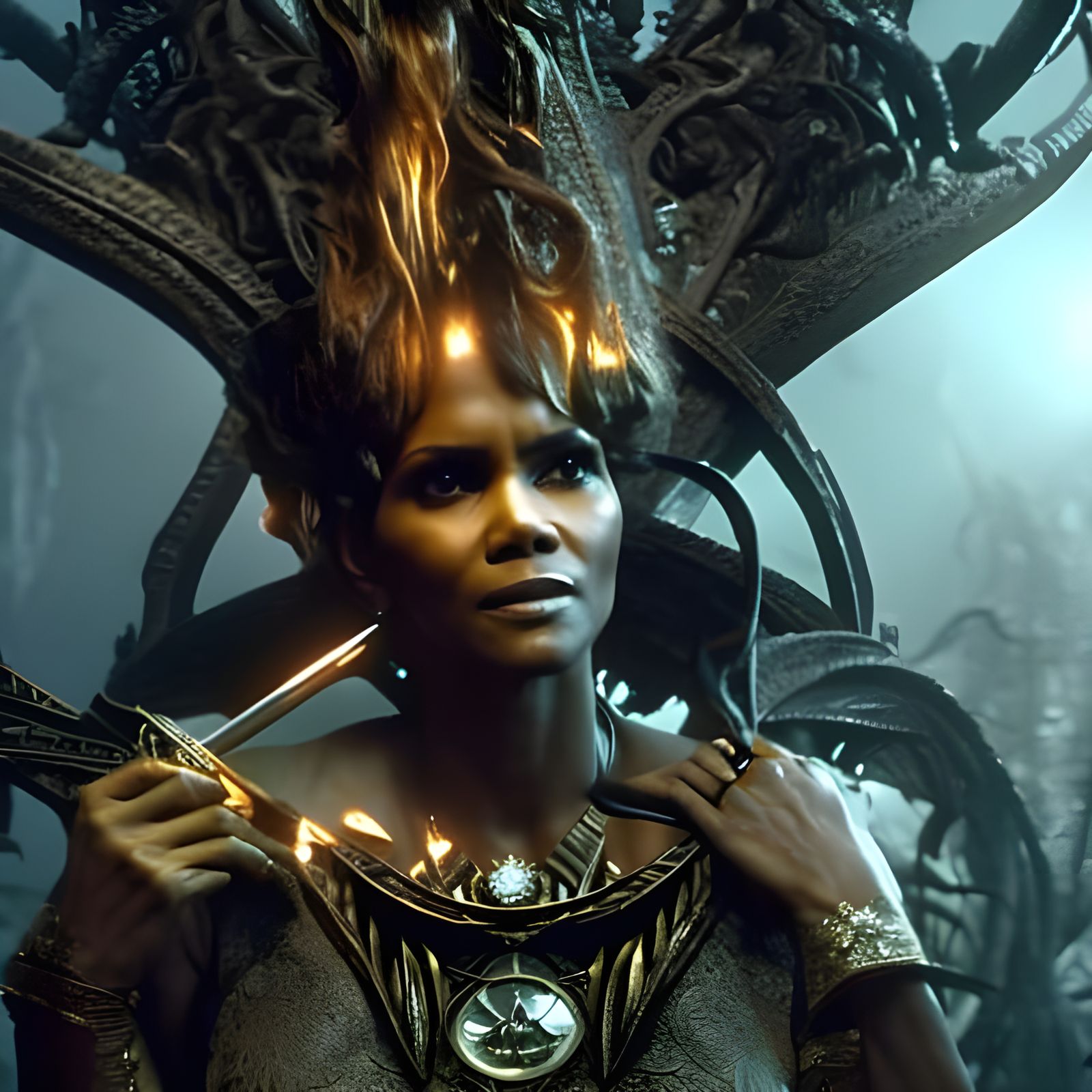 Halle berry wondering why I messed her crown up