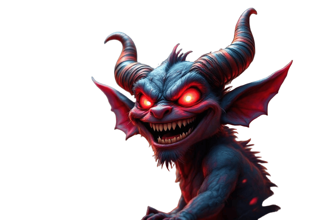 A Whimsical Demon Revels in Mirthful Madness